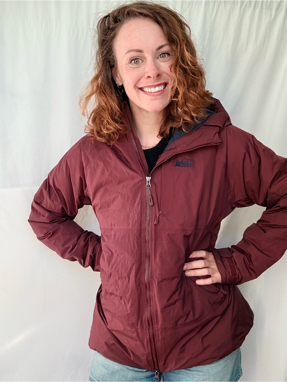 Stormhenge Insulated Hooded Ski Jacket in Burgundy by REI